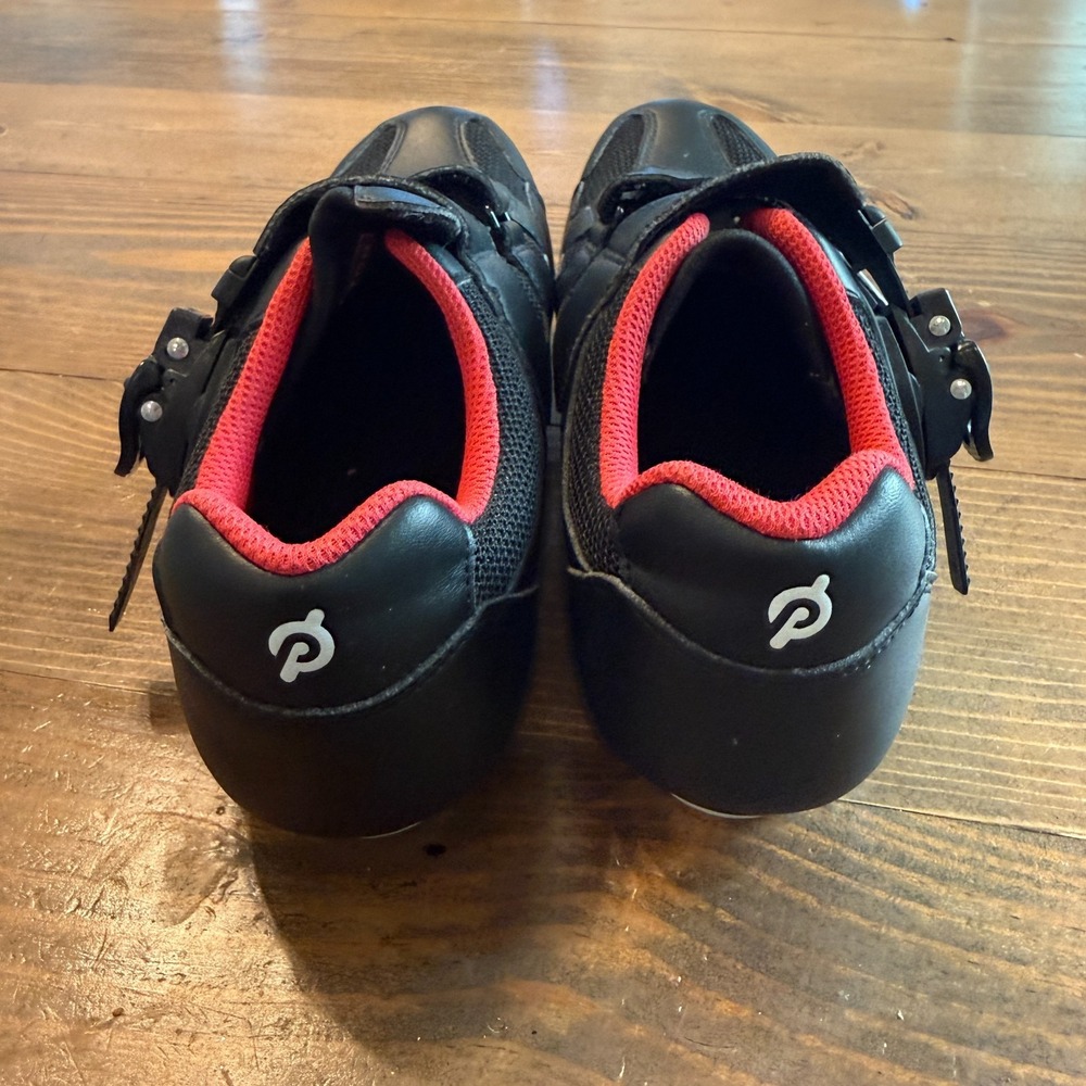 Peloton Cycling Shoes with Cleats EU Size 41 Men 8 / Women 10 Black Red - Picture 3 of 8
